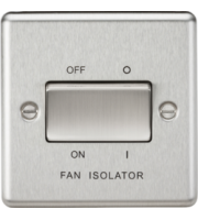 Knightsbridge 10AX 3 Pole Fan Isolator Switch (Brushed Chrome)